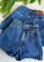 Shorts jeans com cinto - comprar online