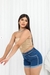 Shorts jeans com pedraria com lycra - comprar online