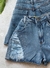 Shorts jeans com pedras e rasgado - comprar online