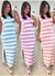 Vestido regata listrado