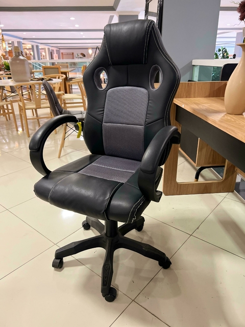 Cadeira Raptor Gamer Preta e Cinza - comprar online
