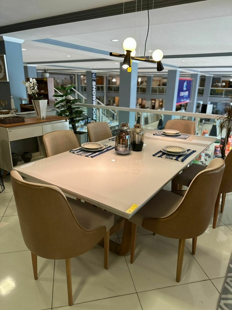 Mesa Florença 2,20x1,10 Cinamomo/Off White – Mobillare - comprar online