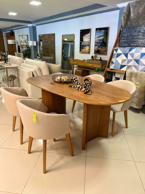 Mesa de Jantar Catedral Imbuia Mel - comprar online