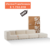 Modular INTERIOR 1 Esquinero + 2 Individuales + 1 Puff color Blanco - comprar online