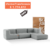 Modular INTERIOR 2 Esquineros +1 Individual + 1 Puff color Gris - comprar online