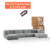 Modular INTERIOR 2 Esquineros + 2 Individuales + 2 Puffs color Gris - comprar online