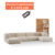 Modular INTERIOR 2 Esquineros + 2 Individuales + 2 Puffs color Blanco - comprar online