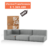 Modular INTERIOR 1 Esquinero + 2 Individuales color Gris - comprar online