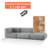 Modular INTERIOR Esquinero + Individual + Puff color Gris - comprar online