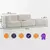 Modular INTERIOR Esquinero + Individual + Puff color Blanco en internet