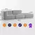 Modular INTERIOR Esquinero + Individual + Puff color Gris en internet