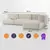 Modular INTERIOR 2 Esquineros +1 Individual + 1 Puff color Blanco en internet