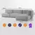 Modular INTERIOR 2 Esquineros +1 Individual + 1 Puff color Gris en internet