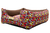 Cama Super Luxo Marrom Floral Quadrada Confortável para Cachorro ou Gato Tamanho:M/G/GG - comprar online