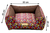 Cama Super Luxo Marrom Floral Quadrada Confortável para Cachorro ou Gato Tamanho:M/G/GG - comprar online