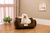Cama Super Luxo Marrom Quadrada Confortável para Cães e Gatos Tamanho:G na internet