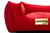 Cama Super Luxo Vermelho Quadrada Confortável para Cães e Gatos Tamanho:G na internet
