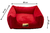 Cama Super Luxo Vermelho Quadrada Confortável para Cães e Gatos Tamanho:G - comprar online