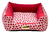 Cama Confortável Vermelho Joaninha Quadrada Para Cães e Gatos de Todos os Tamanhos Tamanho:GG
