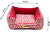 Imagem do Cama Confortável Vermelho Joaninha Quadrada Para Cães e Gatos de Todos os Tamanhos.