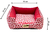 Cama Confortável Vermelho Joaninha Quadrada Para Cães e Gatos de Todos os Tamanhos Tamanho:GG - loja online
