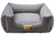 Cama Super Luxo Cinza Confortável Quadrada para Cães e Gatos Tamanho:G