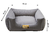 Cama Super Luxo Cinza Quadrada Confortável para Cães e Gatos Tamanhos:M /G/ GG - comprar online