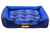 Cama Confortável Luxo Azul Bolinhas Retangular Para Cães e Gatos de Todos os Tamanhos Tamanho:GG