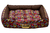 Cama Confortável Marrom Floral Retangular Para Cães e Gatos de Todos os Tamanhos Tamanho:G