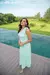 Vestido Longo Verde Em Viscose Flamê Nula Manga Com Laço - We Bella