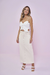 Top Cropped Alça Fina Linen Flor 3D na internet