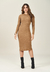 Vestido Midi Em Malha Tricot Melange De Manga Longa - comprar online