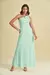 Imagem do Vestido Longo Verde Em Viscose Flamê Nula Manga Com Laço