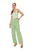 Imagem do Top Cropped Alça Plano Linen Estampa Leques