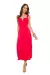 Vestido Midi Alça Alfaiataria Comfy com Decote Reto e Detalhe em V - comprar online
