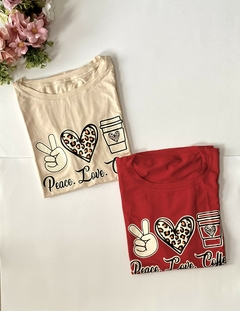 Tshirt - Peace Love Coffee - comprar online