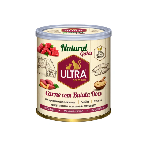 PATE ULTRA NATURAL GATOS 300G CARNE COM BATATA DOCE