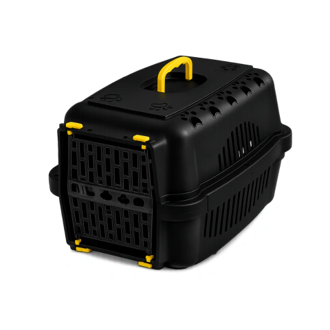 CAIXA DE TRANSPORTE FALCON N° 2 PRETA PARA CÃES E GATOS ATÉ 8KG