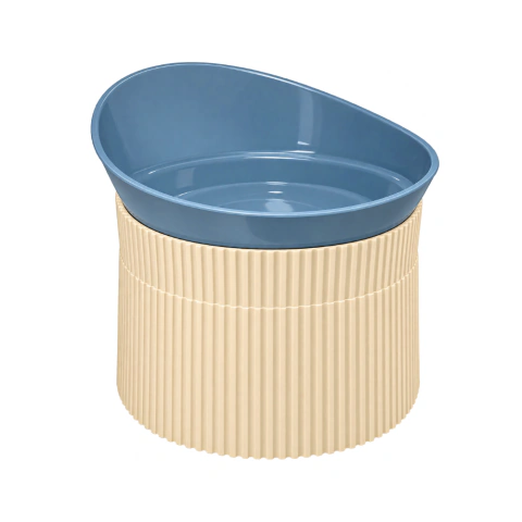 POTE ERGONOMICO PARA GATOS 390 ML AZUL PASTEL