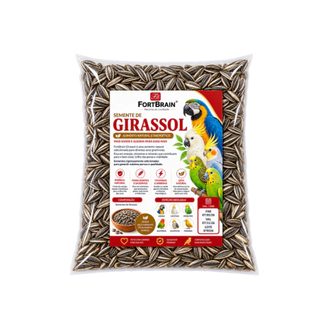 SEMENTES DE GIRRASOL 500G FORT BRAIN