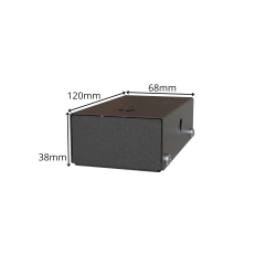 Gabinete Caixa P/ Pedal Handmade Preto 2 Furos