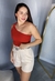 Cropped Transpassado - Vermelho Merlot - comprar online