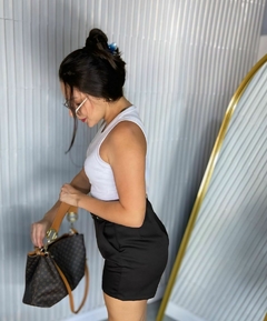 Shorts de Alfaiataria - Preto Ébano - Mellavie