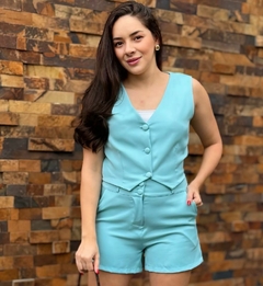 Conjunto de Alfaiataria - Azul Tiffany na internet