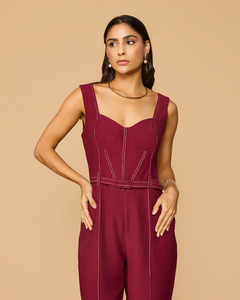 Macacão Corselet Pespontado - Chilli Dress