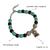 Pulseira Artesanal Verde Preto Pingente Coração Lua - comprar online