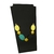 Colar longo preto amarelo feminino