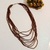 colar dourado feminino colar de canutilho - comprar online