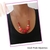 Colar longo de resina vermelho feminino - loja online