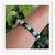 Pulseira Artesanal Verde Preto Pingente Coração Lua - comprar online